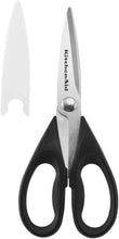 Load image into Gallery viewer, KitchenAid All Purpose Kitchen Shears with Protective Sheath for Everyday use, Dishwasher Safe Stainless Steel Scissors with Comfort Grip, 8.72-Inch, Black