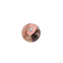 Load image into Gallery viewer, Cat Earrings Stud for Women Silver Frog Dog Dinosaur Earrings Stuff Book Fun Earrings Cute Animal Earrings for Teens Girls Jewelry Valentines Day Earrings Gift