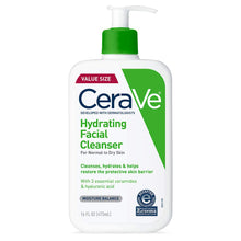 Load image into Gallery viewer, CeraVe Hydrating Facial Cleanser | Moisturizing Non-Foaming Face Wash with Hyaluronic Acid, Ceramides and Glycerin | Fragrance Free Paraben Free | 16 Fluid Ounce