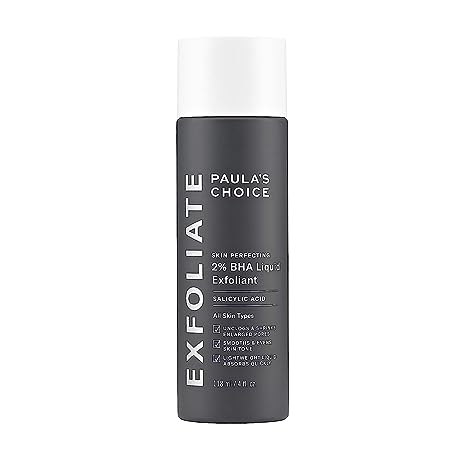 Paulas Choice--SKIN PERFECTING 2% BHA Liquid Salicylic Acid Exfoliant--Facial Exfoliant for Blackheads, Enlarged Pores, Wrinkles & Fine Lines, 4 oz Bottle