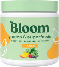 Load image into Gallery viewer, Bloom Nutrition Super Greens Powder Smoothie &amp; Juice Mix - Probiotics for Digestive Health &amp; Bloating Relief for Women, Digestive Enzymes with Superfoods Spirulina &amp; Chlorella for Gut Health (Mango)