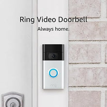 Load image into Gallery viewer, Ring Video Doorbell - 1080p HD video, real-time home monitoring, privacy controls, simple setup, Works with Alexa | Satin Nickel