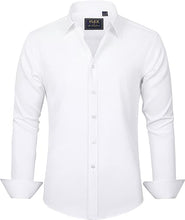 Load image into Gallery viewer, J.VER Men&#39;s Dress Shirts Solid Long Sleeve Stretch Wrinkle-Free Formal Shirt Business Casual Button Down Shirts