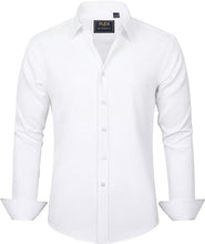 Load image into Gallery viewer, J.VER Men&#39;s Dress Shirts Solid Long Sleeve Stretch Wrinkle-Free Formal Shirt Business Casual Button Down Shirts