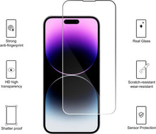 Load image into Gallery viewer, Ailun 3 Pack Screen Protector for iPhone 14 Pro Max[6.7 inch] + 3 Pack Camera Lens Protector,Sensor Protection,Dynamic Island Compatible,Case Friendly Tempered Glass Film,[9H Hardness] - HD