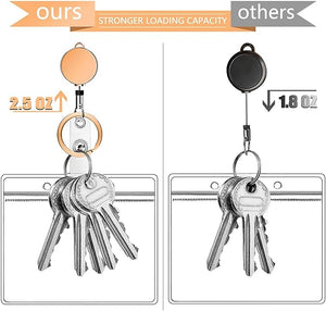 Retractable Lanyards for ID Badges and Keys, Cute Breakaway Teacher Lanyard with Badge Holders and Reels, Durable Silicone Beaded Lanyard for Women, Nurses, Office with 2 Waterproof Card Holders