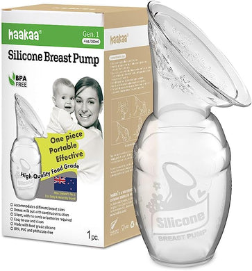 haakaa Manual Breast Pump for Breastfeeding 4oz/100ml