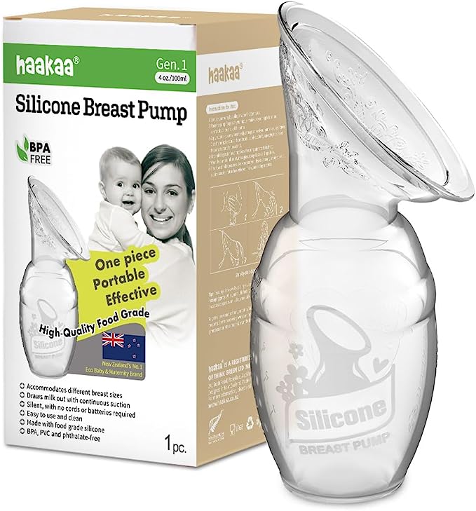 haakaa Manual Breast Pump for Breastfeeding 4oz/100ml