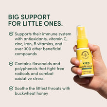 Load image into Gallery viewer, Kids Propolis Throat Spray - Natural Immune Support &amp; Sore Throat Relief - by BEEKEEPER&#39;S NATURALS - Has Antioxidants &amp; Gluten-Free (1.06 oz) Pack of 1 (Kids)