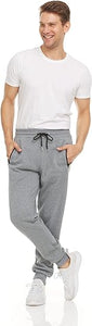 PURE CHAMP Mens 3 Pack Fleece Active Athletic Workout Jogger Sweatpants for Men with Zipper Pocket and Drawstring Size S-3XL