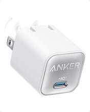 Load image into Gallery viewer, USB C GaN Charger 30W, Anker 511 Charger (Nano 3), PIQ 3.0 Foldable PPS Fast Charger for iPhone 15/15 Pro/14/14 Pro Max/13, Galaxy, iPad (Cable Not Included) - Aurora White