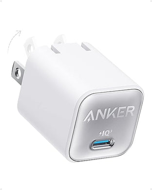 USB C GaN Charger 30W, Anker 511 Charger (Nano 3), PIQ 3.0 Foldable PPS Fast Charger for iPhone 15/15 Pro/14/14 Pro Max/13, Galaxy, iPad (Cable Not Included) - Aurora White