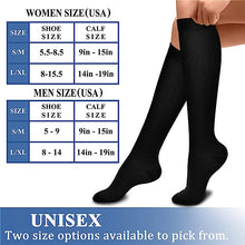 Load image into Gallery viewer, CHARMKING Compression Socks for Women &amp; Men Circulation (3 Pairs) 15-20 mmHg is Best Support for Athletic Running Cycling