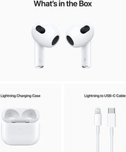 Load image into Gallery viewer, Apple AirPods (3rd Generation) Wireless Earbuds with Lightning Charging Case. Spatial Audio, Sweat and Water Resistant, Up to 30 Hours of Battery Life. Bluetooth Headphones for iPhone