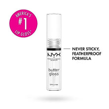 Load image into Gallery viewer, NYX PROFESSIONAL MAKEUP Butter Gloss, Non-Sticky Lip Gloss - Sugar Glass (Clear)