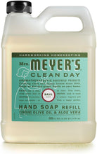 Load image into Gallery viewer, Mrs. Meyer&#39;s Hand Soap Refill, Made with Essential Oils, Biodegradable Formula, Basil, 33 fl. oz