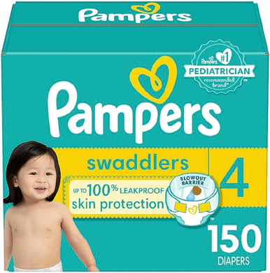 Pampers Swaddlers Diapers Size 4, 150 count - Disposable Diapers