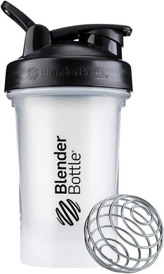 BlenderBottle Classic V2 Shaker Bottle Perfect for Protein Shakes and Pre Workout, 20-Ounce, Clear/Black