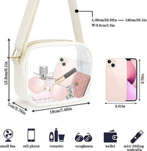 Load image into Gallery viewer, KETIEE Clear Crossbody Bag, Stadium Approved Clear Purse Bag for Concerts Sports Events Festivals