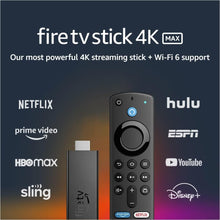 Load image into Gallery viewer, Amazon Fire TV Stick 4K Max streaming device, Wi-Fi 6, Alexa Voice Remote (includes TV controls)