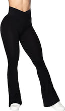 Load image into Gallery viewer, Sunzel Flare Leggings, Crossover Yoga Pants with Tummy Control, High-Waisted and Wide Leg