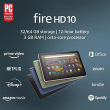 Load image into Gallery viewer, Amazon Fire HD 10 tablet, 10.1&quot;, 1080p Full HD, 64 GB, latest model (2021 release), Black