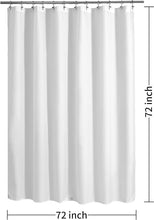 Load image into Gallery viewer, ALYVIA SPRING Waterproof Fabric Shower Curtain Liner with 3 Magnets - Soft Hotel Quality Cloth Shower Liner, Light-Weight &amp; Machine Washable - Standard Size 72x72, White