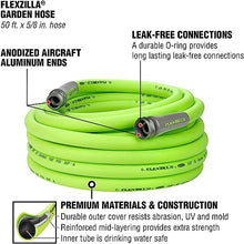 Load image into Gallery viewer, Flexzilla Garden Hose 5/8 in. x 50 ft, Heavy Duty, Lightweight, Drinking Water Safe, ZillaGreen - HFZG550YW-E