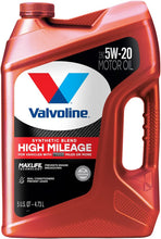 Load image into Gallery viewer, Valvoline High Mileage with MaxLife Technology SAE 5W-20 Synthetic Blend Motor Oil 5 QT