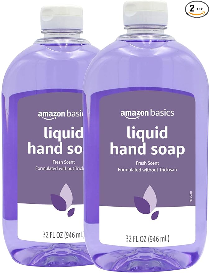 Amazon Basics Original Fresh Liquid Hand Soap, 32 Fluid Ounce, Pack of 2 (Previously Solimo)