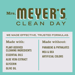 Mrs. Meyer's Hand Soap Refill, Made with Essential Oils, Biodegradable Formula, Basil, 33 fl. oz