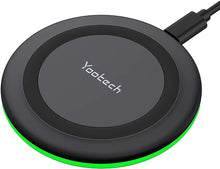 Load image into Gallery viewer, Yootech Wireless Charger,10W Max Fast Wireless Charging Pad Compatible with iPhone 15/15 Plus/15 Pro Max/14/13/SE 2022/12/11/X/8,Samsung Galaxy S22/S21/S20,AirPods Pro 2(No AC Adapter)