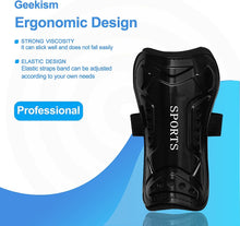 Load image into Gallery viewer, Geekism Soccer Shin Guards for Youth Kids Toddler, Protective Soccer Shin Pads &amp; Sleeves Equipment - Football Gear for 3 5 4-6 7-9 10-12 Years Old Children Teens Boys Girls