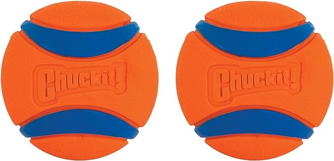 Chuckit! Ultra Ball Dog Toy, Medium (2.5 Inch Diameter) Pack of 2, for breeds 20-60 lbs