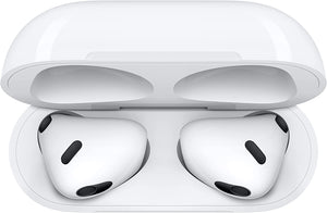 Apple AirPods (3rd Generation) Wireless Earbuds with Lightning Charging Case. Spatial Audio, Sweat and Water Resistant, Up to 30 Hours of Battery Life. Bluetooth Headphones for iPhone