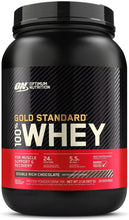 Load image into Gallery viewer, Optimum Nutrition Gold Standard 100% Whey Protein Powder, Double Rich Chocolate, 2 Pound (Packaging May Vary)