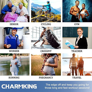 CHARMKING Compression Socks for Women & Men Circulation (3 Pairs) 15-20 mmHg is Best Support for Athletic Running Cycling