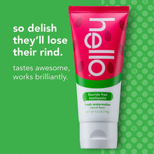 Load image into Gallery viewer, hello Kids Natural Watermelon Fluoride Free Toothpaste, Vegan &amp; SLS Free, 4.2 Ounce