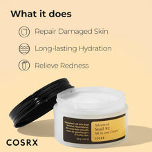 Load image into Gallery viewer, COSRX Snail Mucin 92% Moisturizer 3.52oz/ 100g, Daily Repair Face Gel Cream for Dry, Sensitive Skin, Not Tested on Animals, No Parabens, No Sulfates, No Phthalates, Korean Skincare