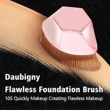 Load image into Gallery viewer, Daubigny Foundation Makeup Brush Flat Top Kabuki Hexagon Face Blush Liquid Powder Foundation Brush for Blending Liquid, Cream or Flawless Powder Cosmetics with Bonus Protective Case (Light Pink)