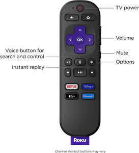 Roku Streaming Stick 4K | Portable Roku Streaming Device 4K/HDR/Dolby Vision, Roku Voice Remote, Free & Live TV