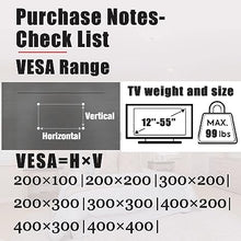 Load image into Gallery viewer, No Stud TV Wall Mount, Drywall Studless TV Hanger No Damage, No Drill, Non Screws, Flat Screen Easy Install Bar Bracket fits VESA 12-55 inch TVs up to 99 lbs, Include Hardware Levels