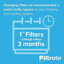 Load image into Gallery viewer, Filtrete 20x25x1 Air Filter, MPR 300, MERV 5, Clean Living Basic Dust 3-Month Pleated 1-Inch Air Filters, 6 Filters