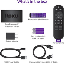 Load image into Gallery viewer, Roku Express 4K+ | Roku Streaming Device 4K/HDR, Roku Voice Remote, Free &amp; Live TV