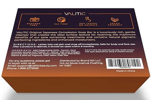 VALITIC Kojic Acid Dark Spot Remover Soap Bars with Vitamin C, Retinol, Collagen, Turmeric - Original Japanese Complex Infused with Hyaluronic Acid, Vitamin E, Shea Butter, Castile Olive Oil (2 Pack)