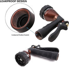 Load image into Gallery viewer, GREEN MOUNT Water Hose Nozzle Spray Nozzle, Metal Garden Hose Nozzle with Adjustable Spray Patterns, Perfect for Watering Plants, Washing Cars