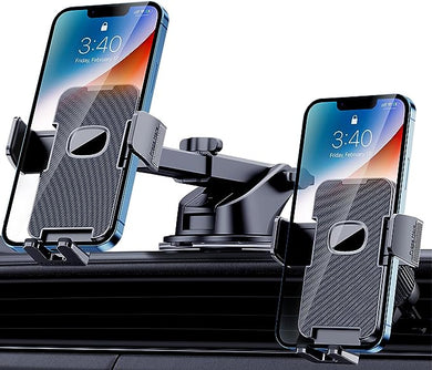 Phone Holder Car Mount for iPhone [Powerful Suction]Phone Mount for Car Dashboard Windshield Air Vent Universal Accessories [Thick Cases Friendly]Automobile Cell Phone Holder Fit for iPhone Smartphone