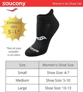 Saucony Women's Multipack Performance Heel Tab Athletic Socks