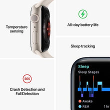 Load image into Gallery viewer, Apple Watch Series 8 [GPS 41mm] Smart Watch w/Starlight Aluminum Case with Starlight Sport Band - S/M. Fitness Tracker, Blood Oxygen &amp; ECG Apps, Always-On Retina Display, Water Resistant