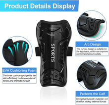 Load image into Gallery viewer, Geekism Soccer Shin Guards for Youth Kids Toddler, Protective Soccer Shin Pads &amp; Sleeves Equipment - Football Gear for 3 5 4-6 7-9 10-12 Years Old Children Teens Boys Girls